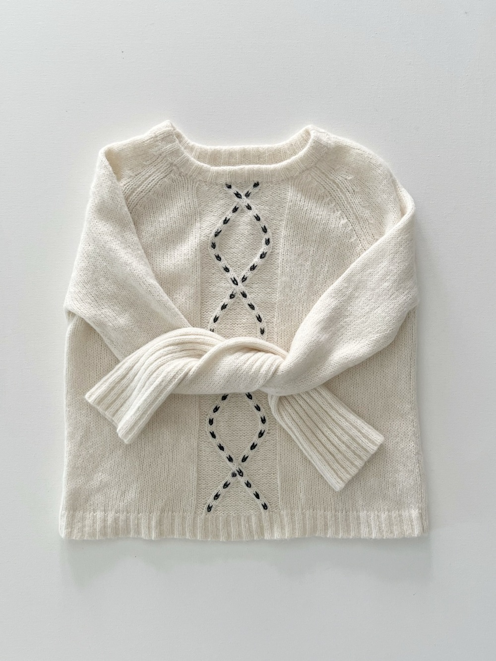 Label + Thread Cozy Fireside Crew Sweater Alpaca Blend Size XS